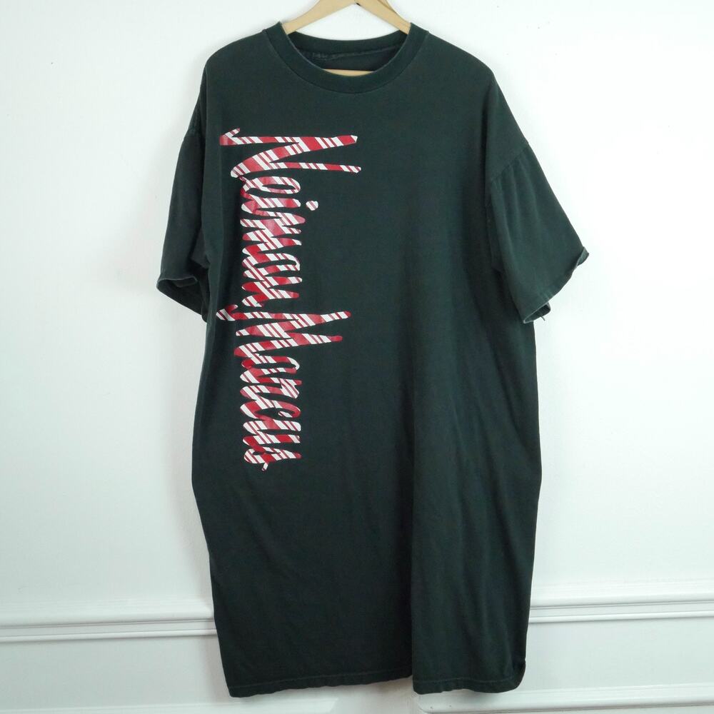 Neiman Marcus Joe‎ Boxer Nightgown Vintage 90s Sleepshirt One Size Spellout Logo